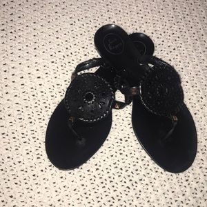 Jack Rogers black jelly sandals